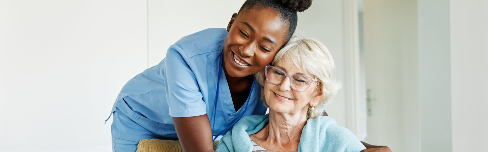 nurse and elder happy